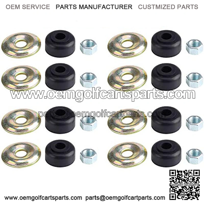Golf Cart Shock Absorber Bushing Kits for Club Car G&E DS Precedent 1982-Up and EZGO TXT 1989-Up, Replace OEM 1011415,1010142