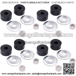 Shock Bushing Kit for EZGO 1989-Up TXT Marathon for Club Car DS Precedent 1982-Up Gas/Electric Golf Cart Front Rear Stud 1011415 Set of 4
