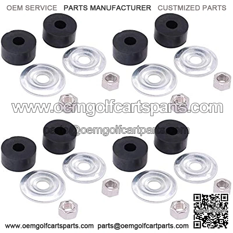 Shock Bushing Kit for EZGO 1989-Up TXT Marathon for Club Car DS Precedent 1982-Up Gas/Electric Golf Cart Front Rear Stud 1011415 Set of 4