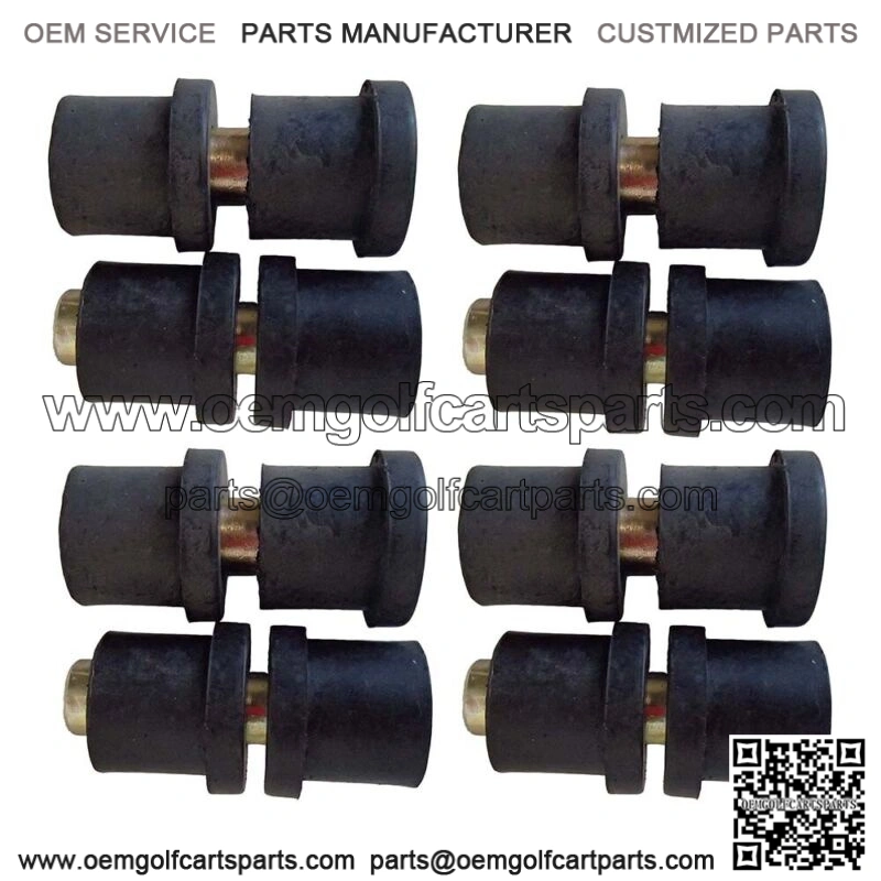 Four (4) Rear Leaf Spring Bushing & Sleeve Set for Club Car Precedent Golf Carts