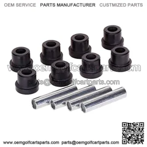 Golf Cart Rear Spring Bushing Kit for Club Car DS 1992-up, EZGO TXT & Medalist 1994-up, 8 Bushings 4 Metal Spacers