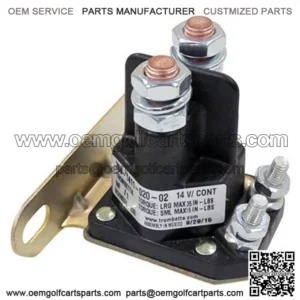 EZGO TXT/ Medalist 14V 4-Terminal Silver Solenoid (Fits EZ-GO 4-cycle Gas 1994+)