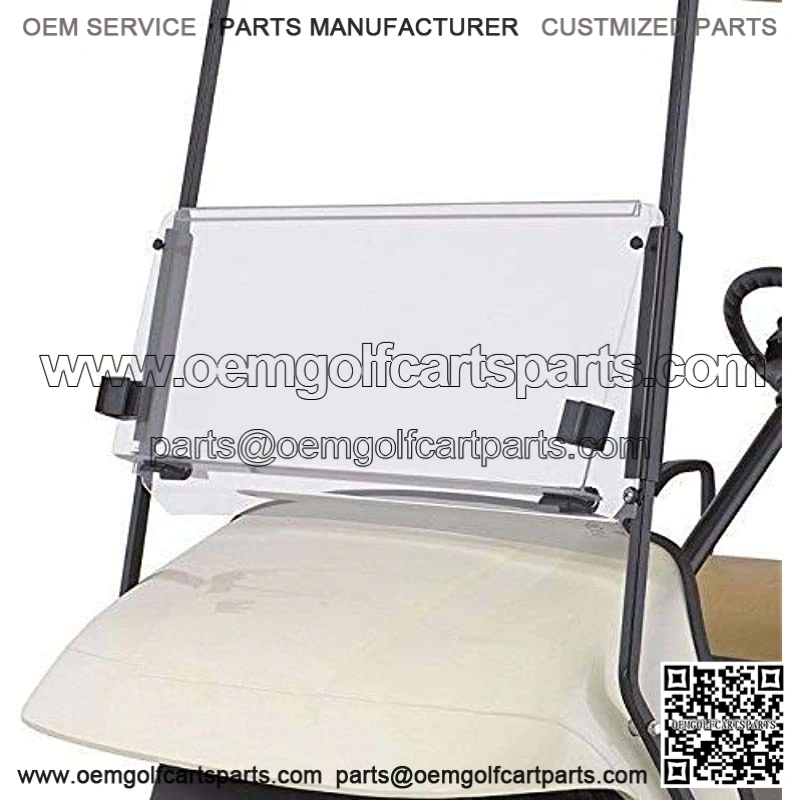 EZGO TXT 1995-2013 Clear Fold Down Impact Resistant Windshield for EZGO TXT Golf Cart