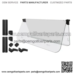 Folding Down Golf Cart Windshield for Club Car DS 1982-2000.5, Clear (4MM)