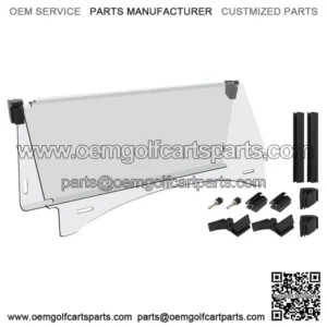 Golf Cart Windshield for Club Car Precedent 2004-up,Clear Fold Down Windshield