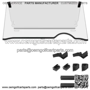 Golf Cart Windshield for EZGO RXV 2008-up,Clear Fold Down 4MM Thicker Windshield