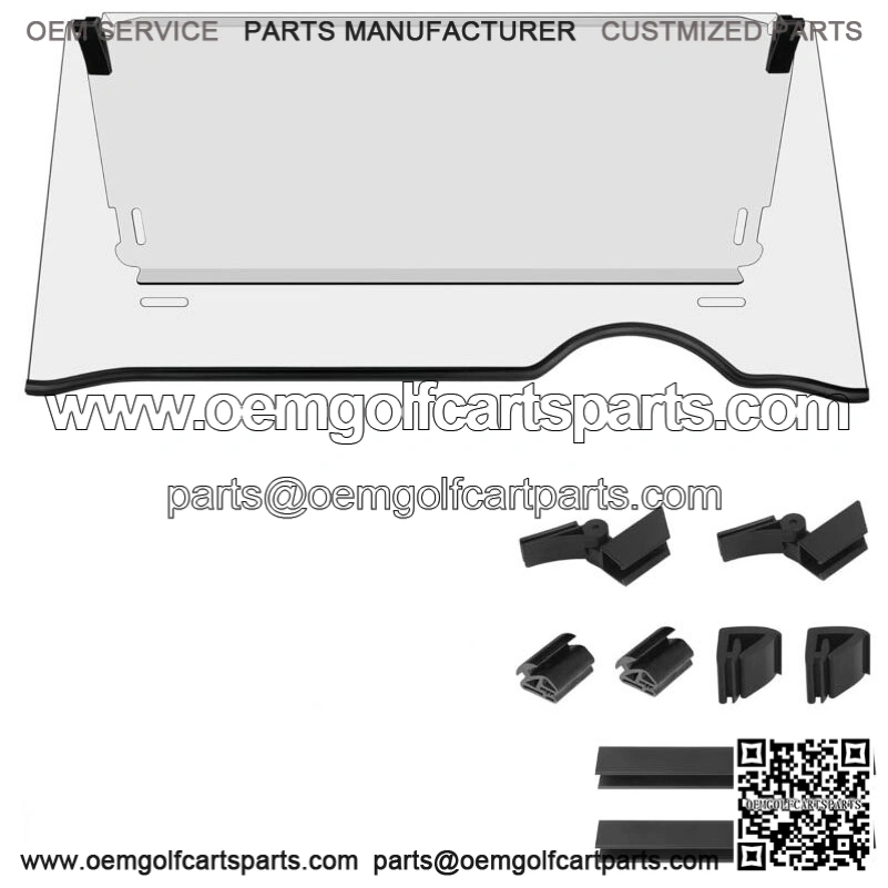 Golf Cart Windshield for EZGO RXV 2008-up,Clear Fold Down 4MM Thicker Windshield