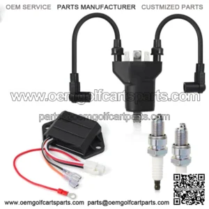 AC CDI & Ignition Coil & 2x Spark Plugs For EZGO 4 Cycle Gas 1991-2002 72562-G01