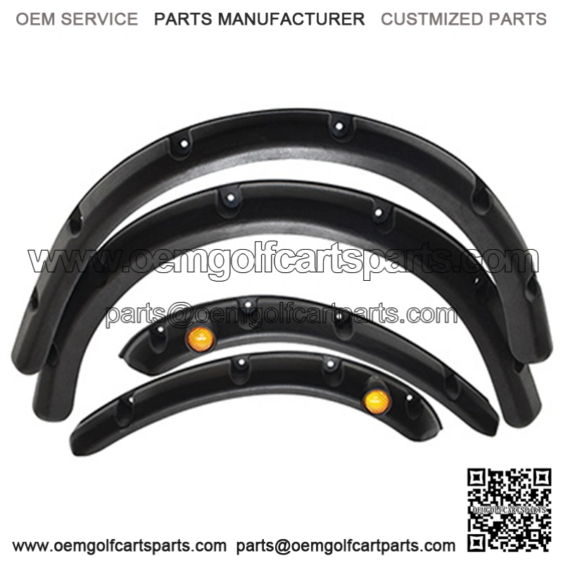 RXV Sdard Golf Cart Fender Flares (Front and Rear) with Running Lights - Set of 4 pcs (RXV 2008-2015)