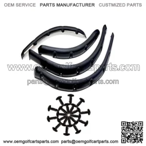EZGO RXV Golf Cart Fender Flares (set of 4pcs) with black self-taping screws