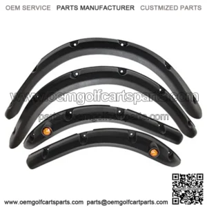 Club Car Precedent Golf Cart Fender Flares with Running Lights - Set of 4pcs (Front and Rear)