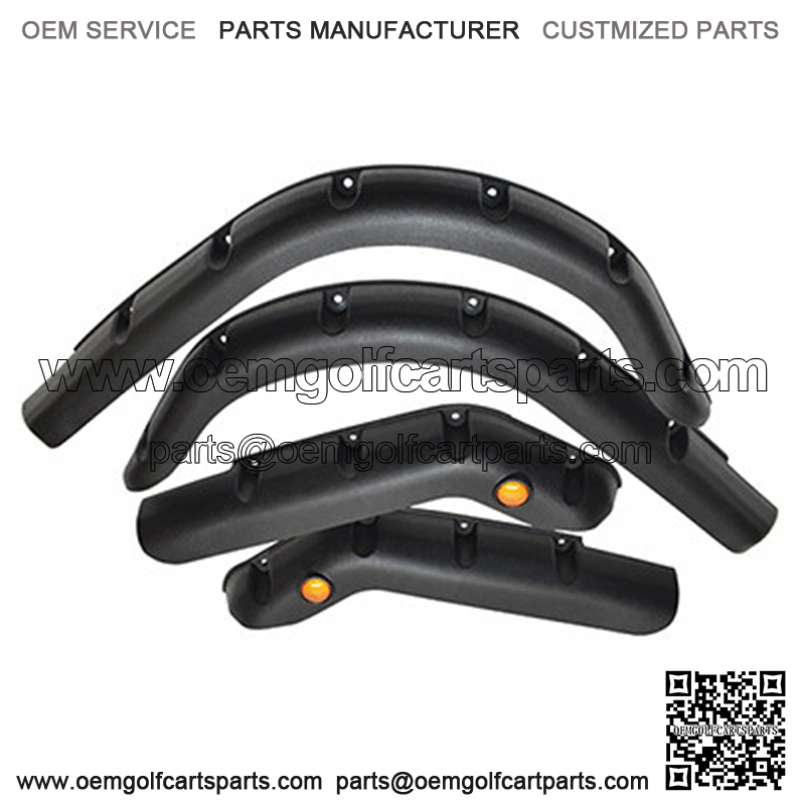 EZGO TXT 1995-2013 Golf Cart Fender Flares with Running Lights - Set of 4pcs (Front and Rear)