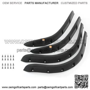 Golf Cart Fender Flares for Club Car Precedent Front Rear Wheels (Set of 4)