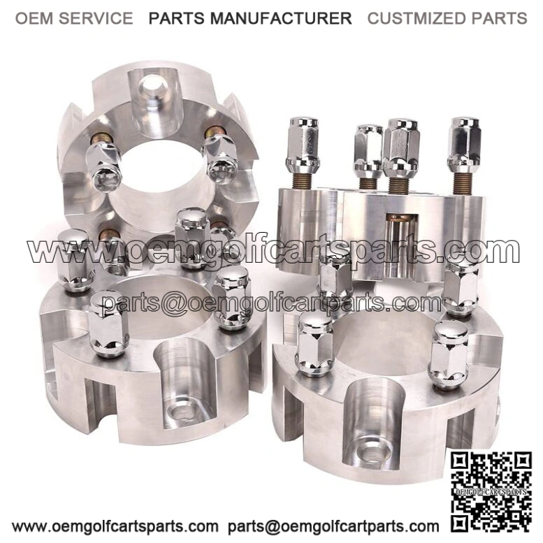Golf Cart 2 inch Wheel Spacers for EZGO Club Car Yamaha 4 Pack, Silver