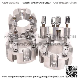 2 inch Golf Cart Wheel Spacers for Yamaha EZGO Club Car, 4 Pack, Silver