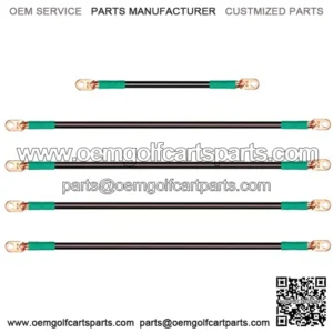 Golf Cart Battery Cable Set 4GA Yamaha G22,48V. (5pcs,4 Long +1 Short)