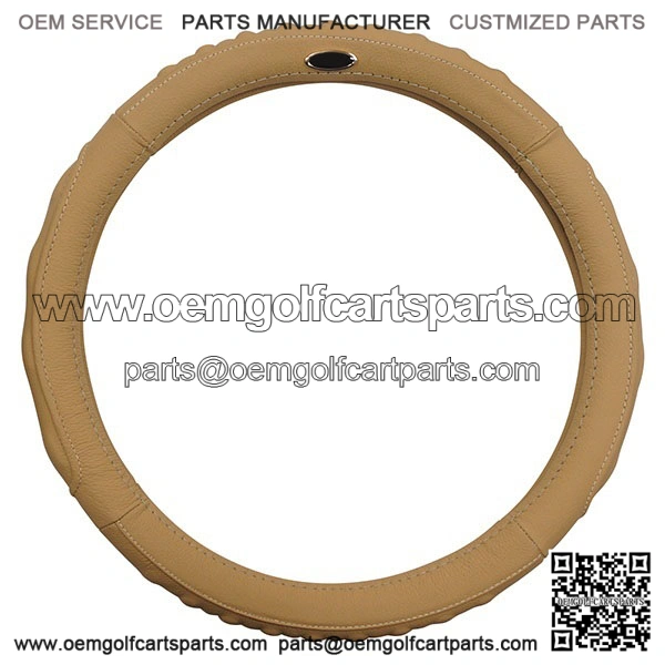 Golf Cart Steering Wheel Cover Beige Leather Golf Steer Club Car Ezgo Yamaha