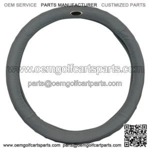 Golf Cart Steering Wheel Cover Gray Leather Golf Steer Club Car Ezgo Yamaha