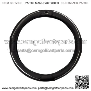 Golf Cart Steering Wheel Cover Universal Black and Chrome