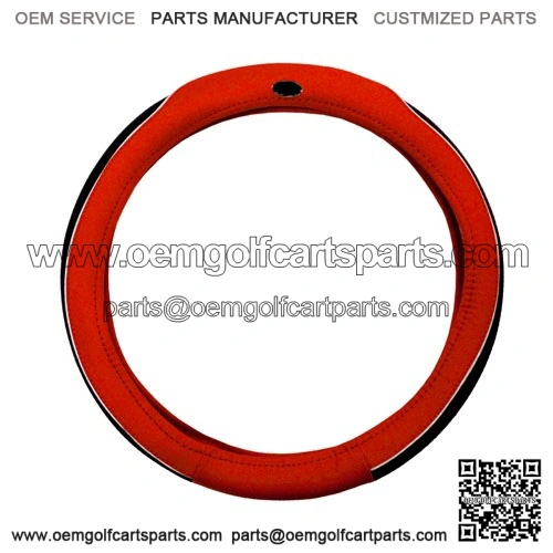 Golf Cart Steering Wheel Cover Universal Red and Black