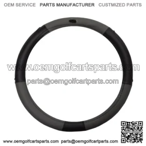 Golf Cart Steering Wheel Cover Universal Black and Grey