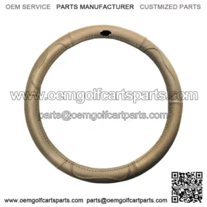 Golf Cart Steering Wheel Cover Universal Tan Braid Club Car Ezgo Yamaha