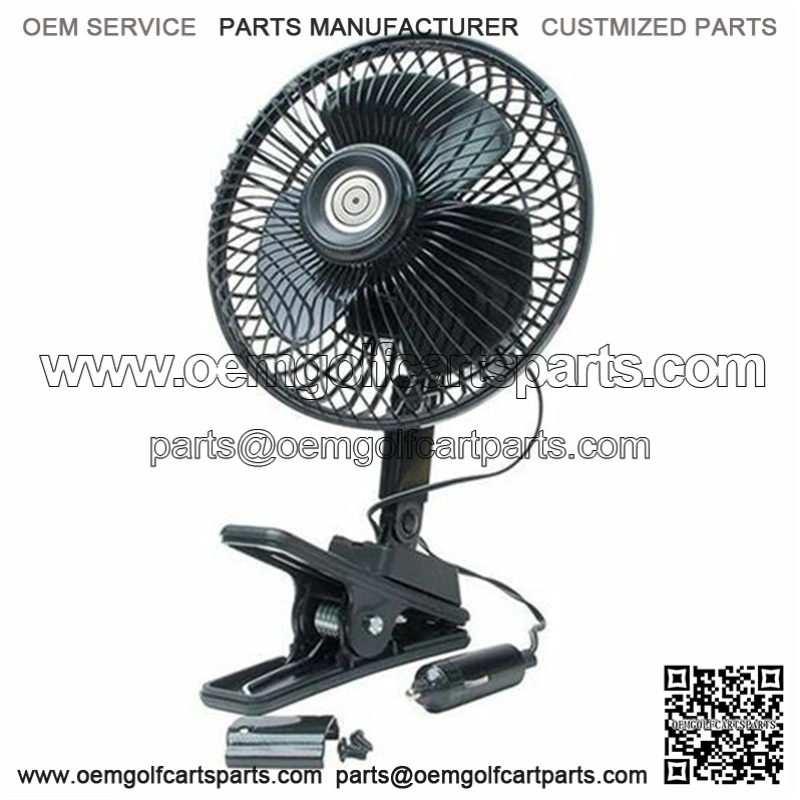 6" Portable Adjustable Oscillating Golf Cart Fan (12-Volt)