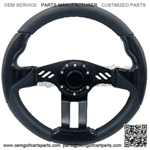 12.5 Inch Golf Cart Steering Wheel Carbon Fiber For Golf Cart Club Car DS & Precedent, EZGO TXT/RXV Yamaha (5115F)