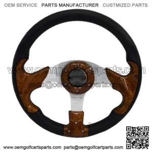 Woodgrain 13" Golf Cart Steering Wheel