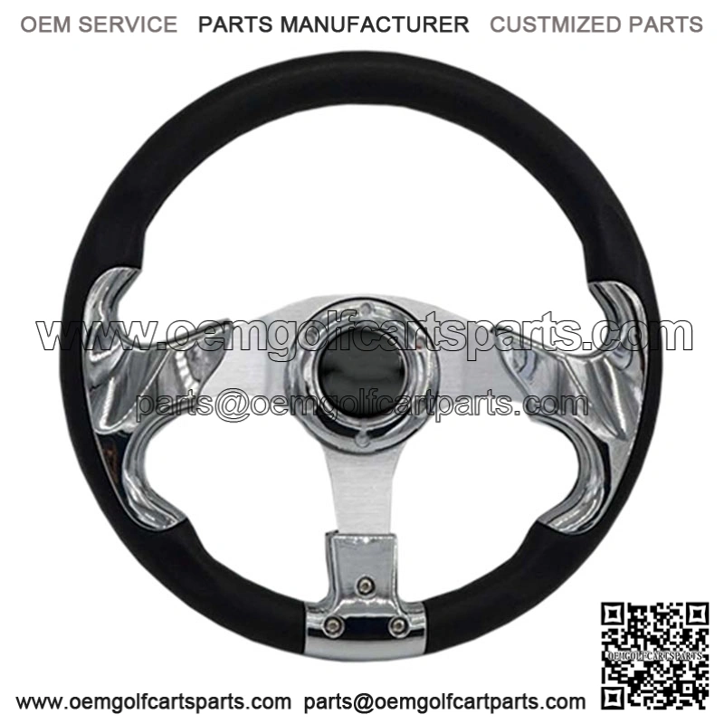 Chrome 13" Golf Cart Steering Wheel