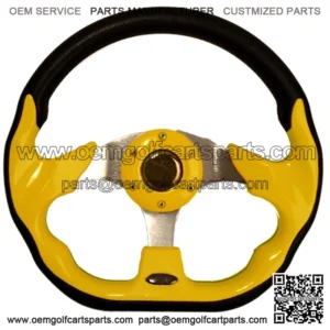 Yellow 12.5" Golf Cart Steering Wheel
