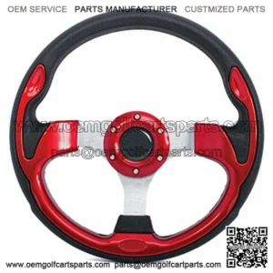 Red 12.5" Golf Cart Steering Wheel