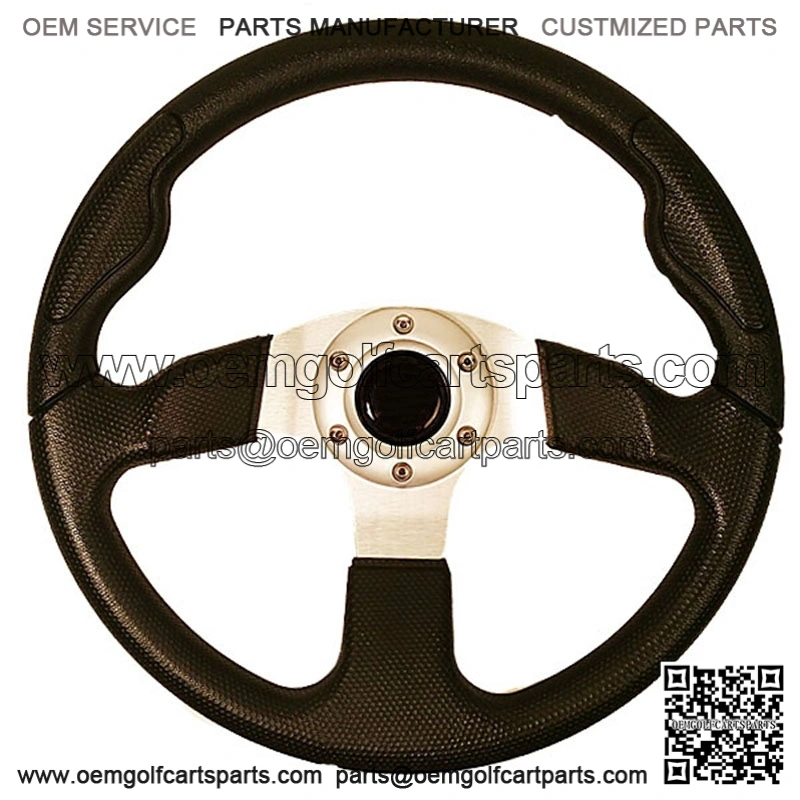 Sport Black 13.5" Golf Cart Steering Wheel
