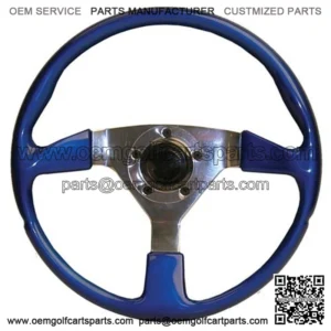 High Gloss Blue Golf Cart Steering Wheel