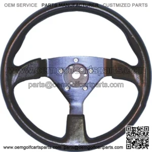 1 3-Spoke Black W/ Anodized Spokes Golf Cart Steering Wheel