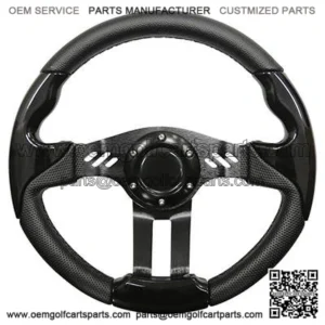 Golf Cart Steering Wheel Black With Black Spokes 13 Inch