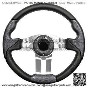 Golf Cart Steering Wheel Carbon Fiber With Aluminum Spokes 13 Inch