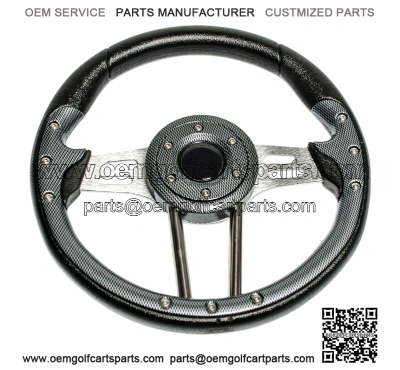 Carbon Fiber Volt Golf Cart Steering Wheel 13 Inch for EZGO, Club Car and Yamaha