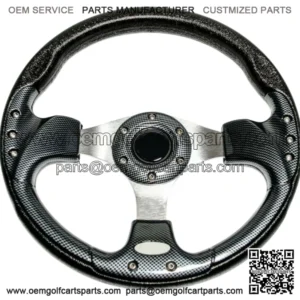 13" Steering Wheel Carbon Fiber Sports Style For EZGO CLUB CAR YAMAHA Golf Cart
