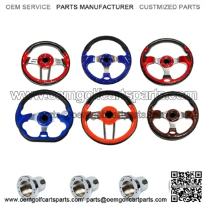 Golf Cart Steering Wheel Multiple Colors Or Hub Adapter EZGO Club Car Yamaha