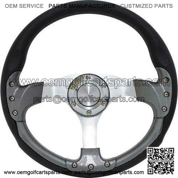 Pursuit 14" Carbon Fiber Golf Cart Steering Wheel Kit