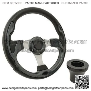 Club Car DS Golf Cart Rally Steering Wheel Kit - 12.5" (1982+)