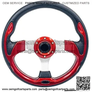 Universal 12.5?? Golf Cart Steering Wheel for Club DS & Precedent Yamaha EZGO RXV & TXT Go Kart Steering Wheel