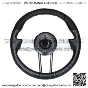 12.5 Inch Golf Cart Parts Steering Wheel Fit EZGO Club Car Yamaha Carbon Fiber