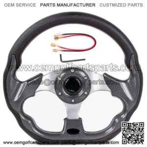 12.5" Diameter Golf Cart Steering Wheel Universal Fit for Club Car EZGO Yamaha