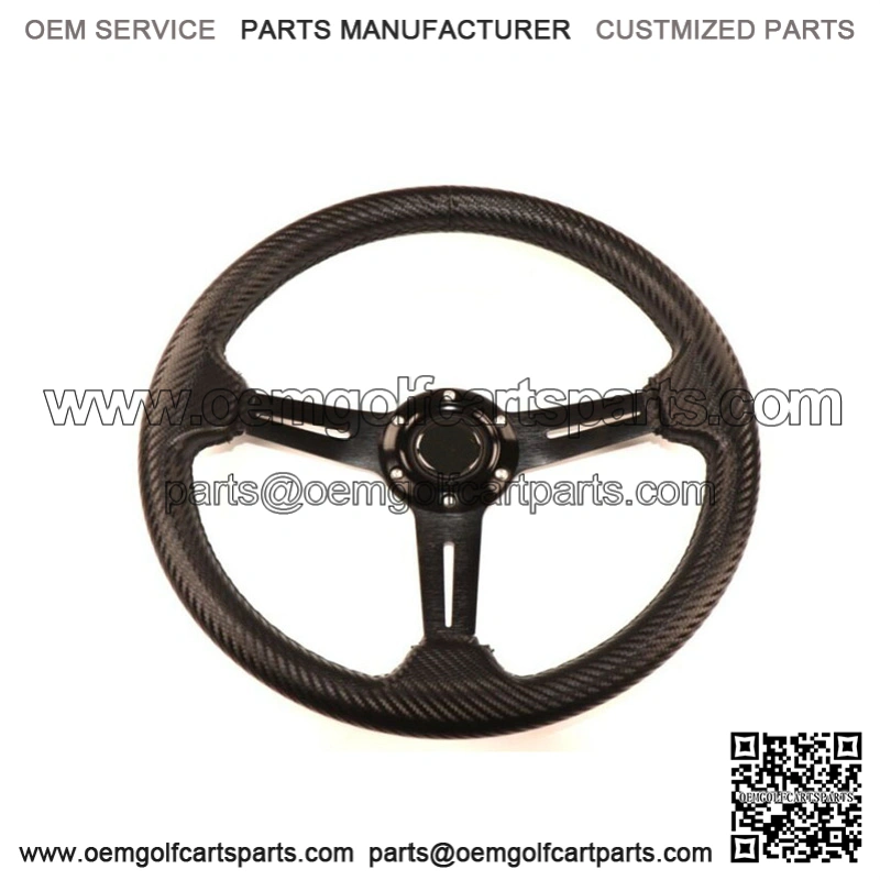 Carbon Fiber Wrapped Golf Cart Steering Wheel for EZGO Yamaha and Club Car