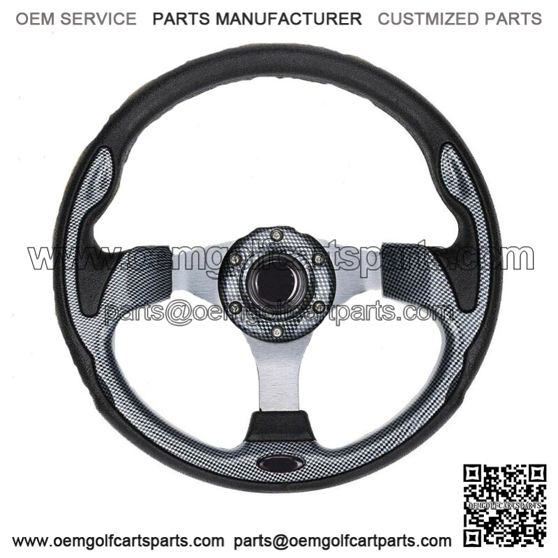Carbon Fiber Golf Cart Steering Wheel Fit Yamaha EZGO Club Car NO Adapter