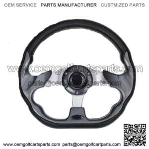 Carbon Fiber Golf Cart Steering Wheel for EZGO Club Car Yamaha-Gray