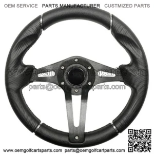 Club Car Precedent 13" CHALLENGER BLACK Aluminum Golf Cart Steering Wheel (Fits all Years)