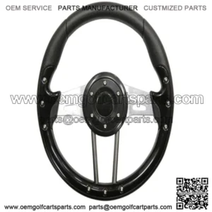 Golf Cart Steering Wheel- Aviator 4- Black Grip 13" Diameter